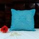 Cushion Cover Center Pineapple Flower/17"x17"/Turquoise Blue