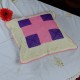 Cushion Cover Granny Square Center Square Purple Edge