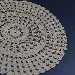 Green Crochet Round Doily/Table Mat 8 Inches