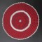 Red White Crochet Round Doily/Table Mat 10 Inches