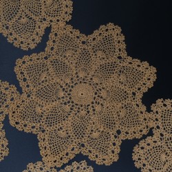 Yellow Crochet Star Doily/Table Mat 8 Inches