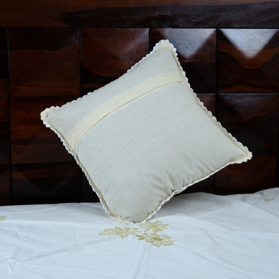 Cushion Cover Ivory & White