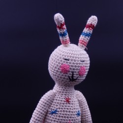 Ivory Colour Crochet Cotton Bunny Soft Toy Ivory Colour Crochet Cotton Bunny Soft Toy