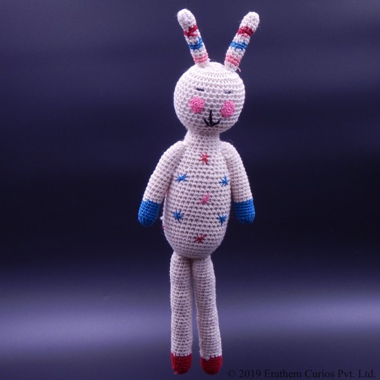 Ivory Colour Crochet Cotton Bunny Soft Toy