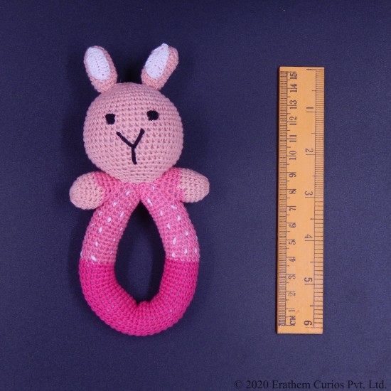 Bunny Rattle Crochet Cotton Soft Toy