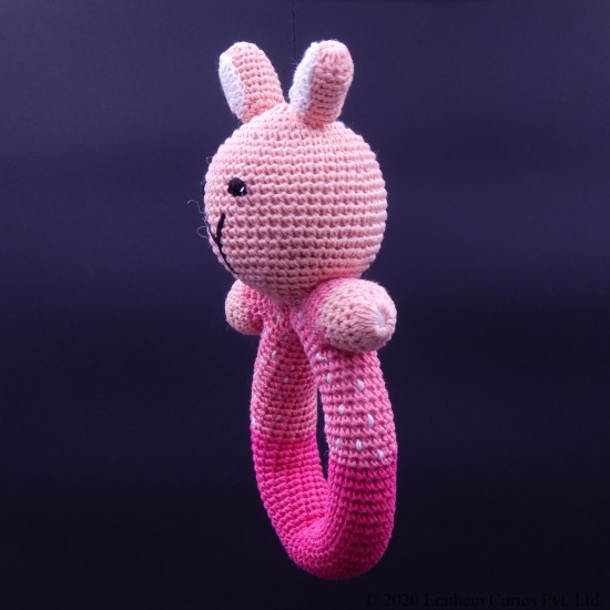 Bunny Rattle Crochet Cotton Soft Toy