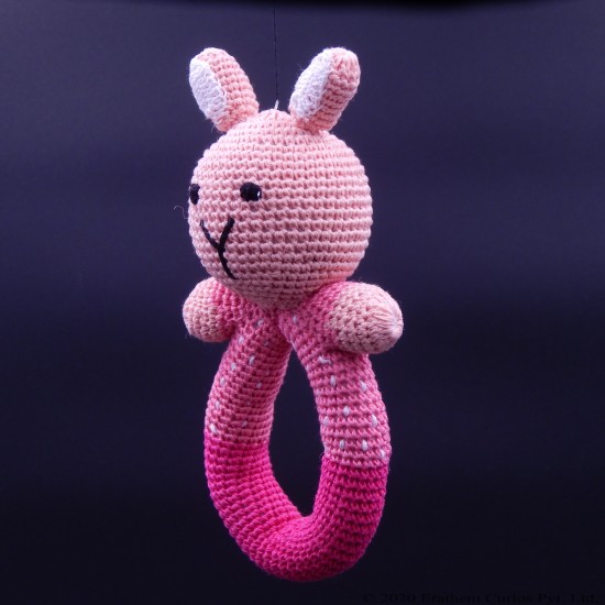 Bunny Rattle Crochet Cotton Soft Toy