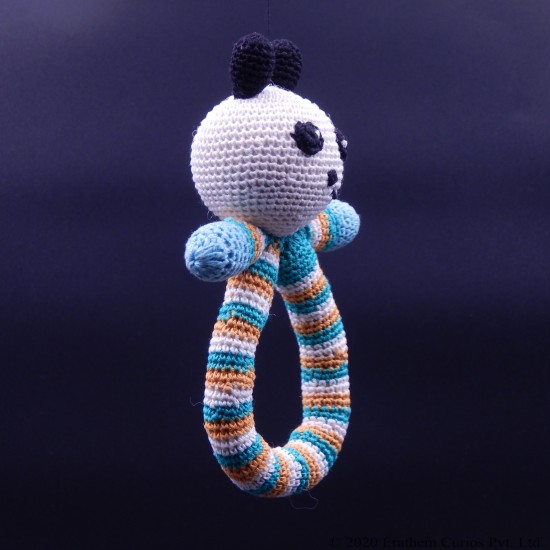 Rattle Baby Panda Crochet Cotton Soft Toy