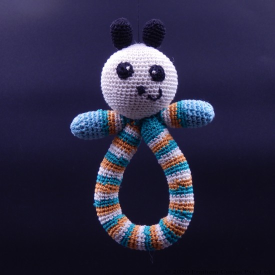 Rattle Baby Panda Crochet Cotton Soft Toy