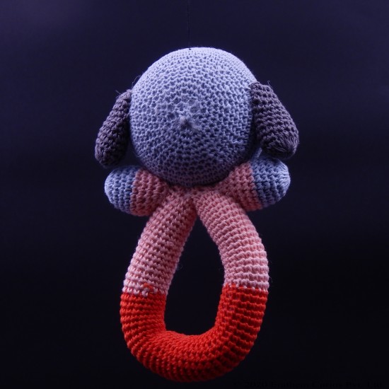 Doggy Cotton Crochet Rattle Soft Toy