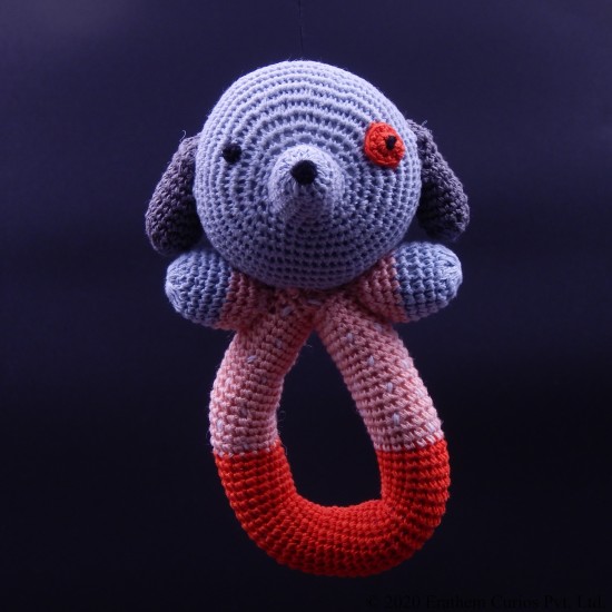 Doggy Cotton Crochet Rattle Soft Toy