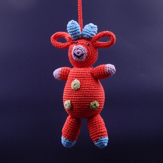 Orange Cotton Bunny Crochet Toy