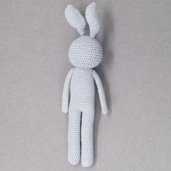  Cotton Crochet  Grey Rabbit Soft Toy 