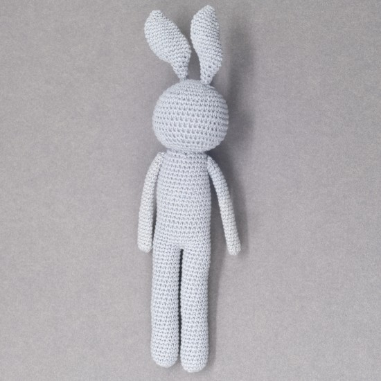 Cotton Crochet  Grey Rabbit  Soft Toy 