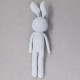 Cotton Crochet  Grey Rabbit  Soft Toy 