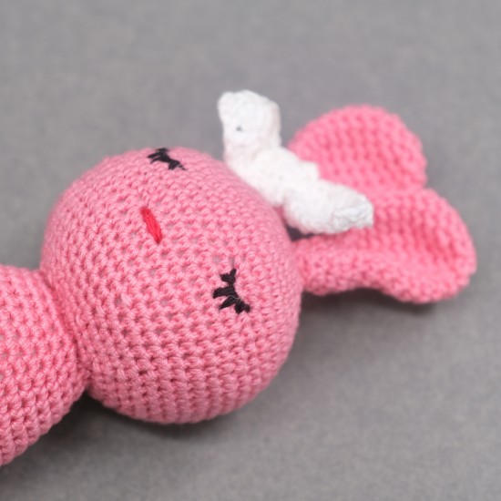 Cotton Crochet  Pink Small Rabbit Soft Toy