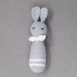 Cotton Crochet Small Grey Rabbit Soft Toy Cotton Crochet Small Grey Rabbit Soft Toy