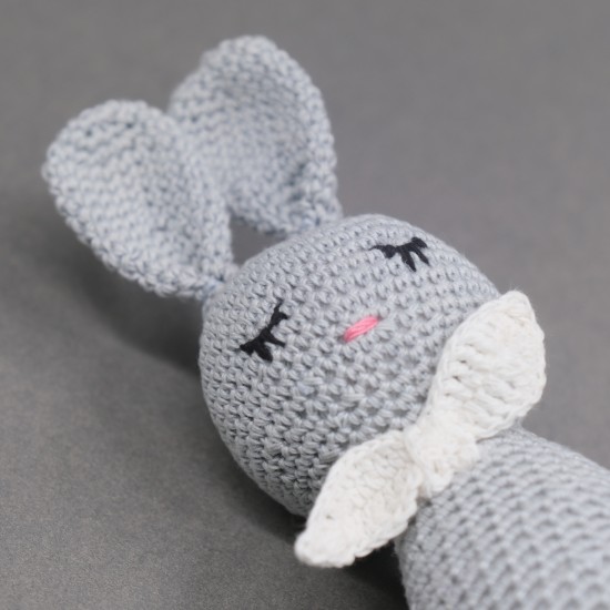 Cotton Crochet Small Grey Rabbit Soft Toy