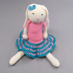 Cotton Crochet Pink Girl Doll Soft Toy