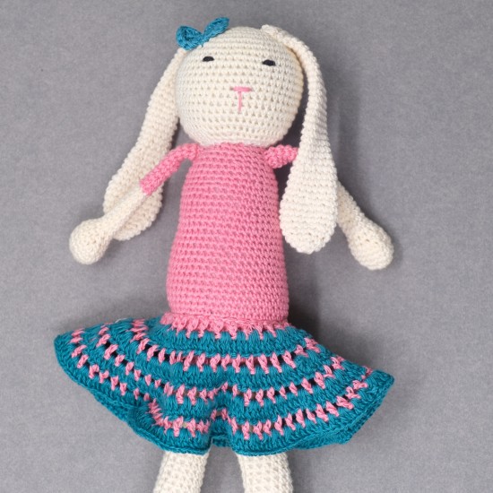 Cotton Crochet Pink Girl Doll Soft Toy