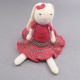 Cotton Crochet Maroon Baby Girl Doll Soft Toy