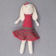 Cotton Crochet Maroon Baby Girl Doll Soft Toy