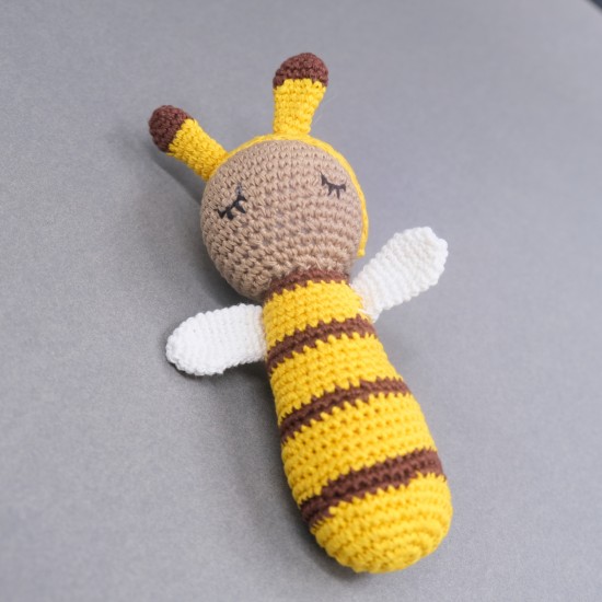 Cotton crochet Yellow Small Bee Soft Toy