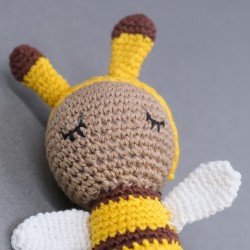Cotton Crochet Yellow Small Bee Soft Toy Cotton Crochet Yellow Small Bee Soft Toy