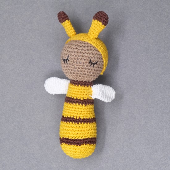 Cotton crochet Yellow Small Bee Soft Toy