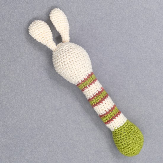  Small Rabbit Rattle Cotton Crochet Soft Toy