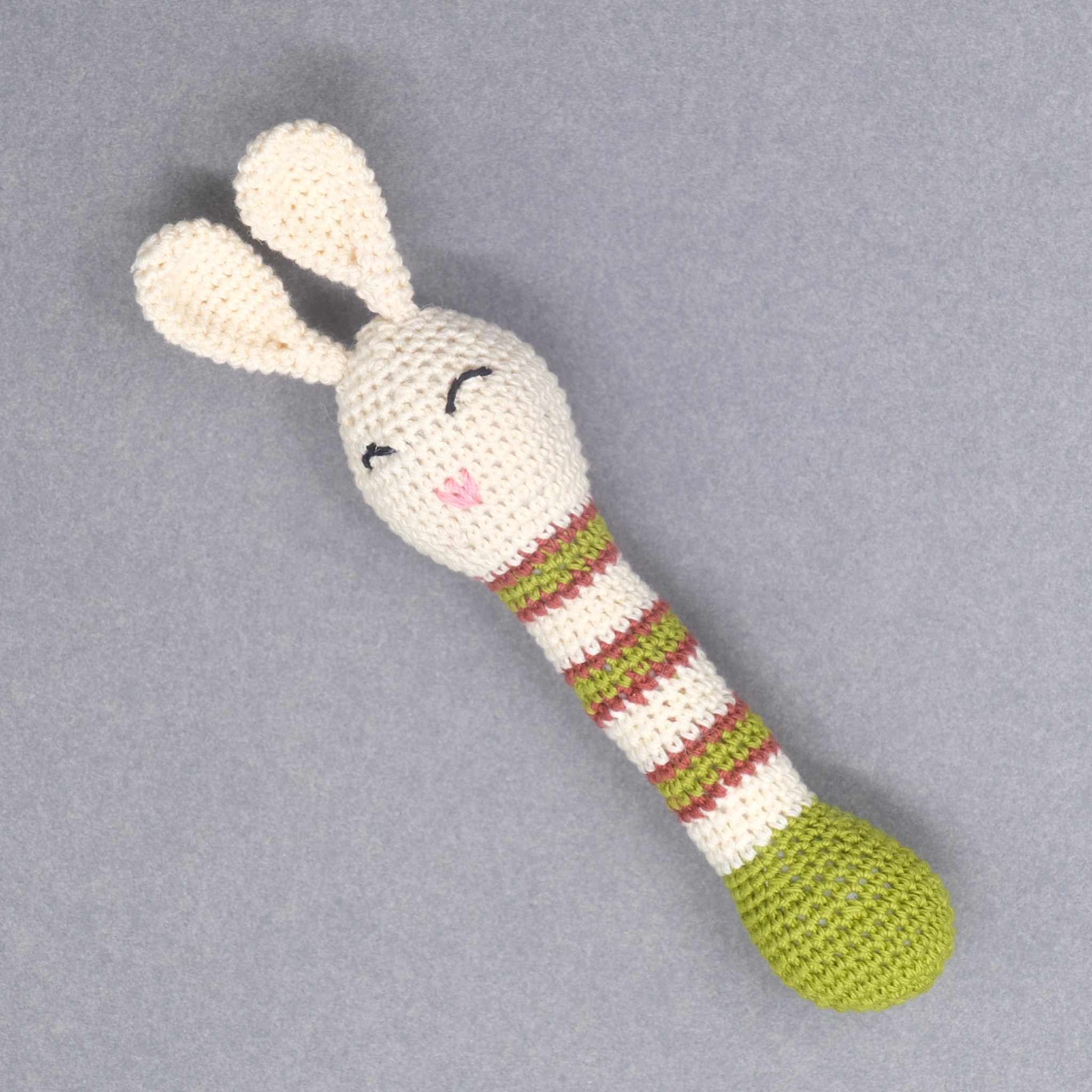 Crochet Easter Rattle ANG-CRO-TOY-0029 Small Rabbit Rattle