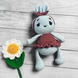 Handmade Sky Blue Rabbit Soft Toy