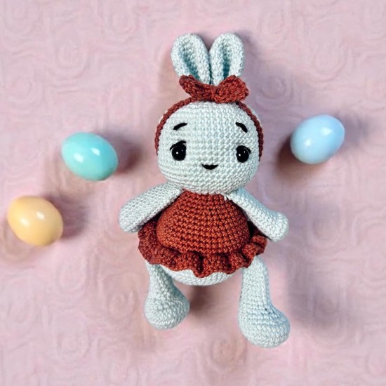 Handmade Sky Blue Rabbit Soft Toy Handmade Sky Blue Rabbit Soft Toy